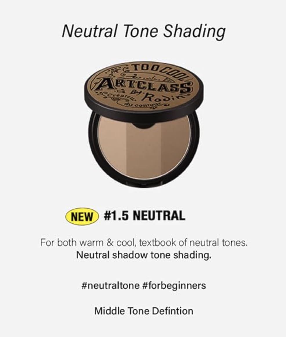 Artclass by Rodin Shading Master, Bronzer Face Powder, #1.5 Neutral, with Brush